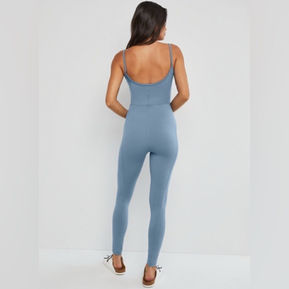 Aritzia Wilfred free divinity one-piece scoop back  bodysuit blue grey sz sm - Picture 2 of 13